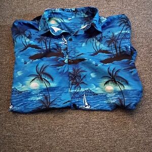 Tropical Escape Ocean Scene Men's Shirt